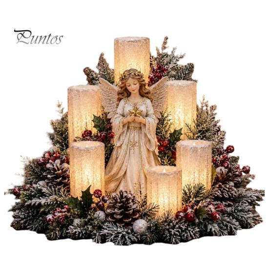 Atmospheric Lighting for Home Christmas Lighted Centerpiece, Ornament with Warm Glow, USB Red Seasonal Powered Plastic Crafts Holiday Tabletop