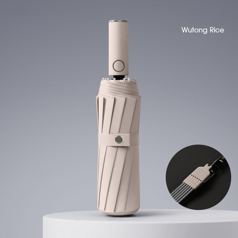 264 Bone Automatic Umbrella For Women'S Weather And Rain Special Folding Plus Size Men'S Storm-Resistant Reinforced Umbrella