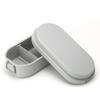 Miyoshi Seisakusho Lunch Box with Integrated Ice Pack Dome M Oyster Gray GEL-COOL 0101-0167