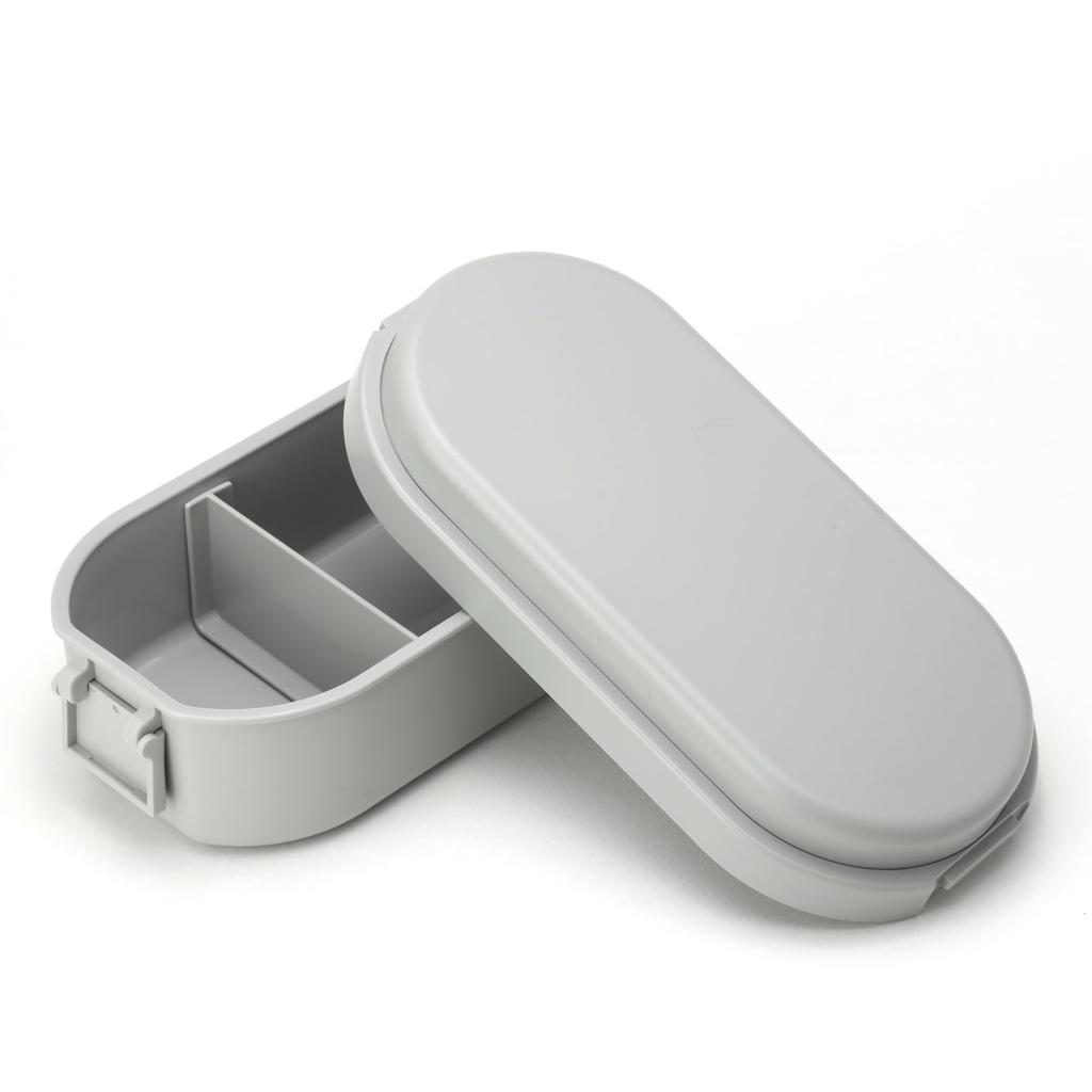 Miyoshi Seisakusho Lunch Box with Integrated Ice Pack Dome M Oyster Gray GEL-COOL 0101-0167