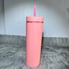 500ml Skinny Tumbler with Lid And Straw Double Wall Sippy Cup BPA-Free Tumblers