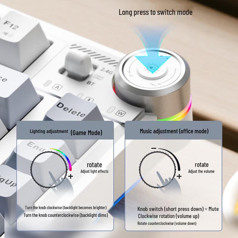 AOC GK655 Tri-Mode Hot-Swappable Mechanical Keyboard