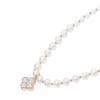 Four-Leaf Flower Pearl Necklace Women'S High Sense Versatile Temperament Zircon Pendant