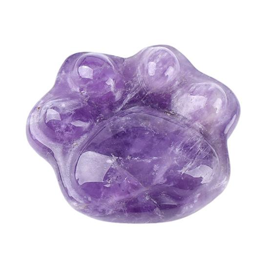 Mini Cat Paw Figurine Natural Healing Stone Hand Carved Statue Collectible Spiritual Gifts for Cat Lovers Women