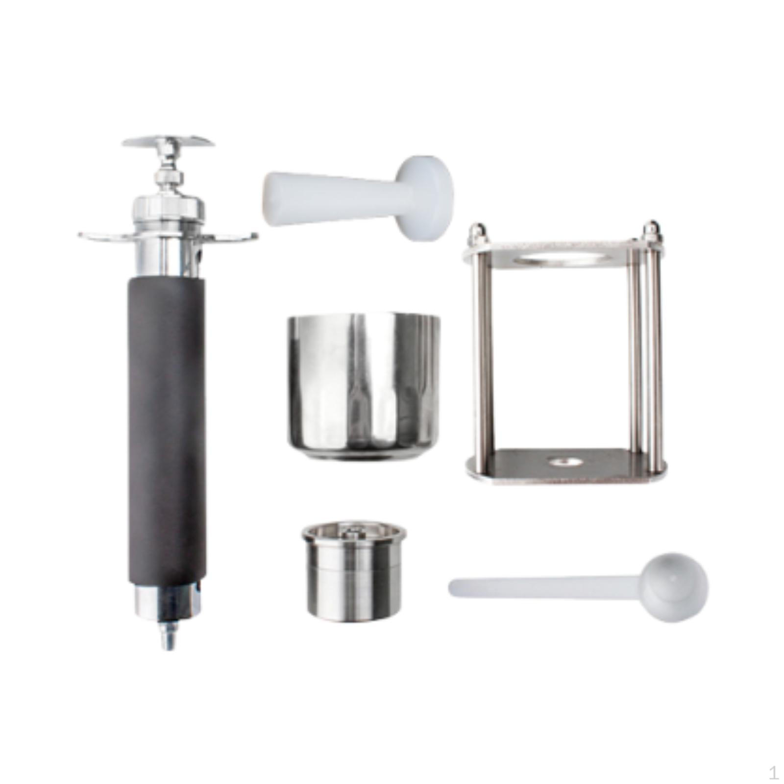 

Hand Maker Ground Coffee Powder Bin Handheld Stainless Steel Baristas Household Portable Home Use With bag