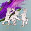 Children Playing Football Metal Cutting Dies Craft Embossing Scrapbooking Stamps for Card Making Decor