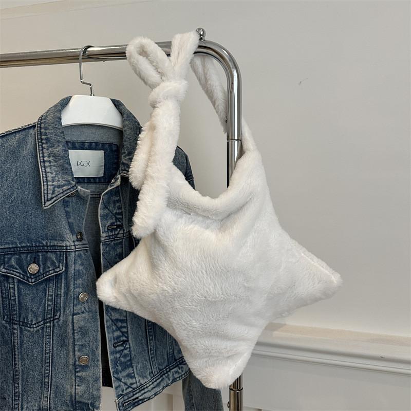 Trendige und schicke Damen-Plüsch-Tragetasche mit geräumigem Design für den Alltagsstil