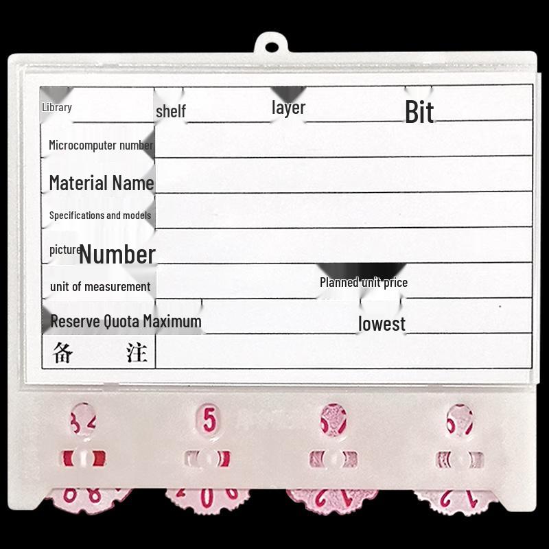 Ansell Magnetic Inventory & Shelf Label Holder, 4-Wheel 88x100mm белый