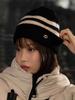 THE GREEN LAB Striped Beanie [Black]