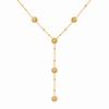 Stainless Steel Flower Daisy Zircon Y-shaped Tassel Long Clavicle Chain Adjustable Vacation Style Neck Chain