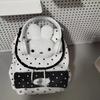Schoolbag Cute Cartoon Rabbit Black and White Contrasting Color Backpack Casual Going Polka Dot Backpack Casual Travel Polka Dot Backpack