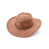 Niche suede upturned top hat French ethnic style hat high-end denim top hat