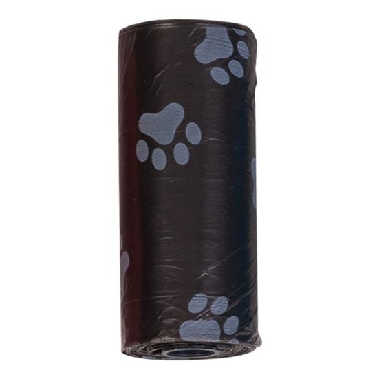 5 Rolls Paw Print Dog Poop Cat Waste Shit Bags Outdoor Home Clean Garbage Pouch