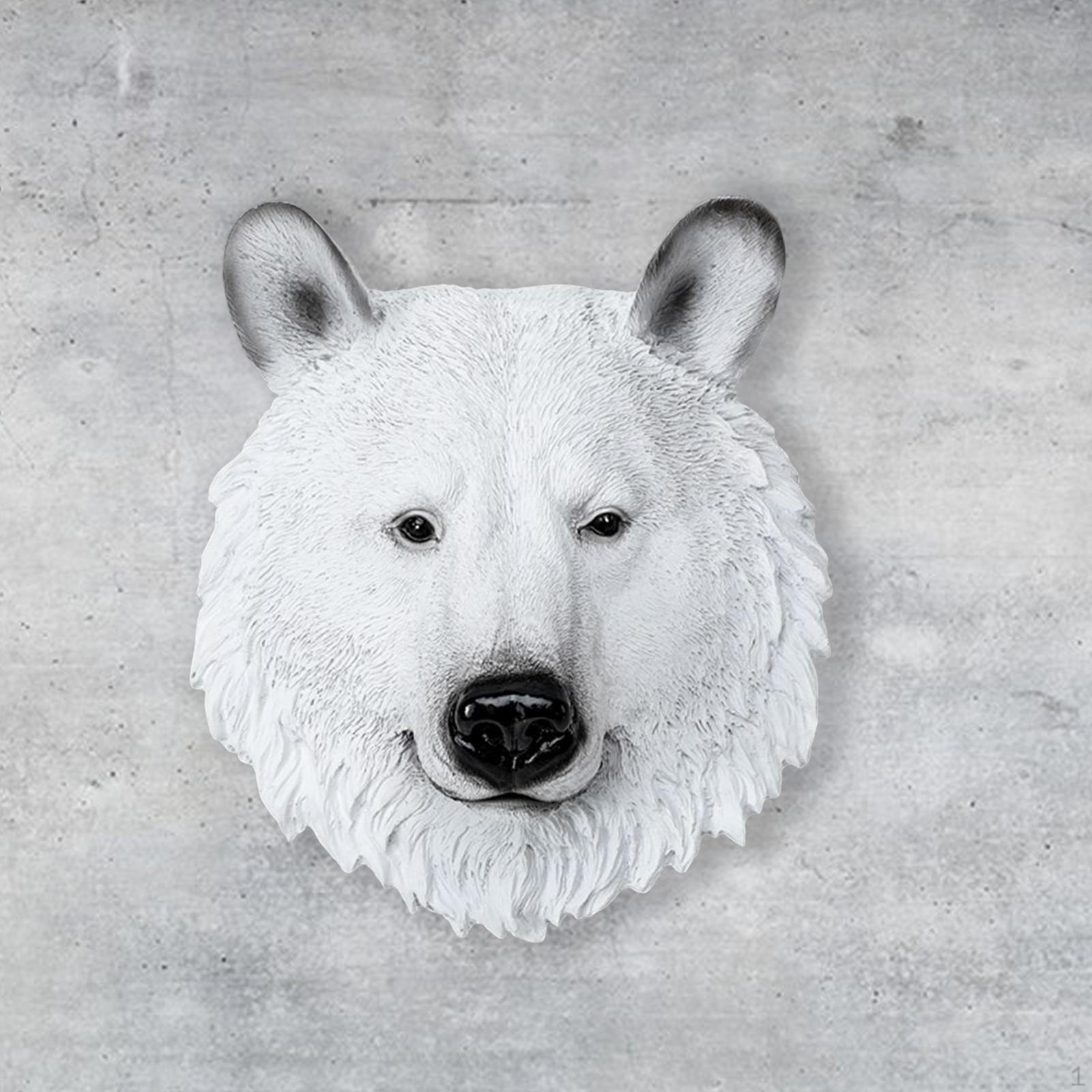 

Retro Bear Wall Hanging Animal Decor Ornaments Handcrafted Statues Sculpture Farm House Room