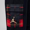 Jordan Plaid Logo Print Cuffed Casual Knit Sports Pants Kids bottoms Black FD9361-010