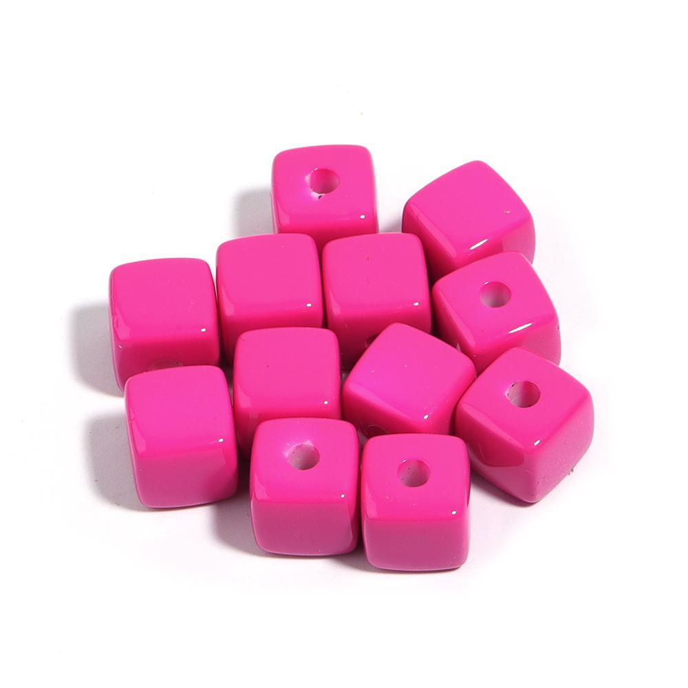 10pcs/Lot Acrylic Square Shape Beads Baking Varnish Cube Spacer Bead for DIY Original Bracelet Necklace Charms Jewelry Making