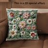 2D Vintage Floral Embossed Style Throw Pillow Covers Pattern Cushion Cover Suitable For Sofa Bedroom Car Pillow Cover
