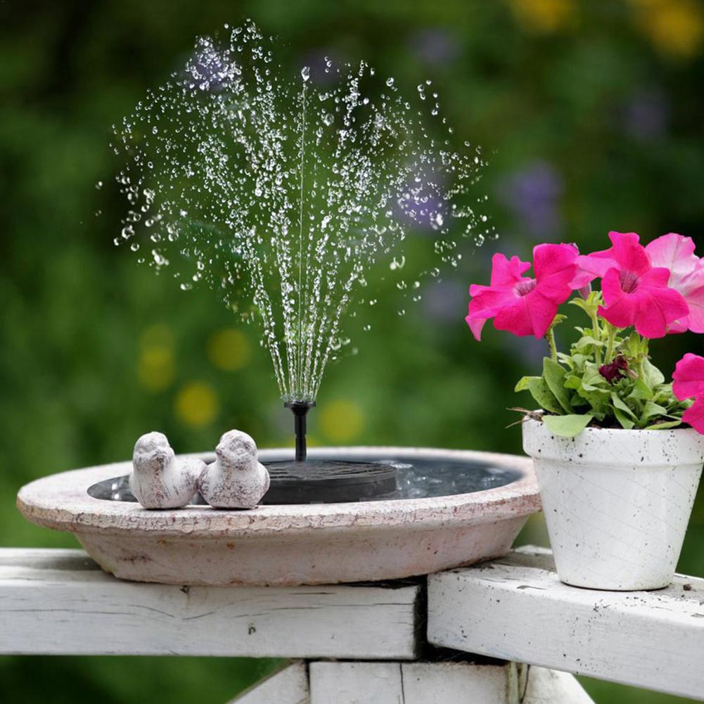 2.2W Solar Fountain Pump 120L/H Solar Floating Water Fountain Pump Lift 80CM with 6 Nozzles&Color LED Light for Garden Pool Pond