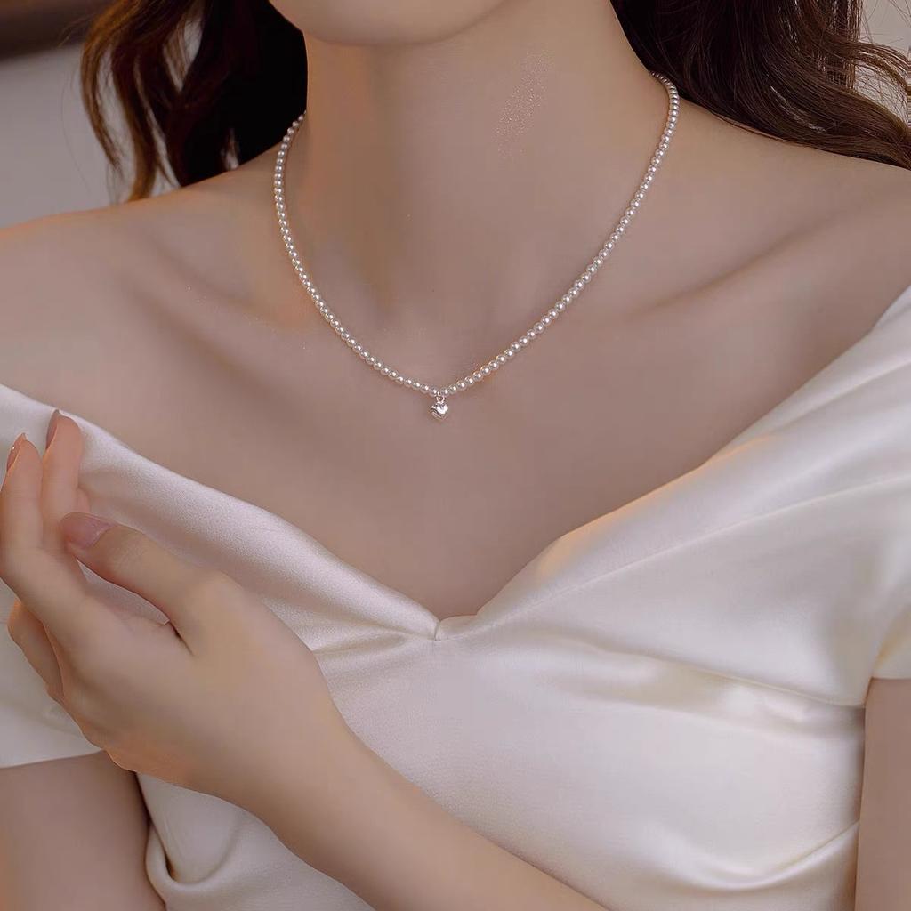 Pearl Necklace Women'S Light Luxury Temperament High Sense Clavicle Chain Year Neck Chain