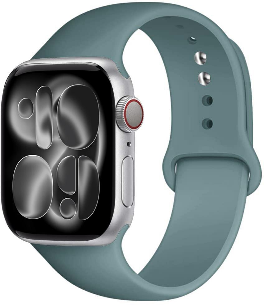 Silicone strap For Apple Watch 11 band 44mm 40mm 49mm 45mm 41mm 38 46mm 42mm correa bracelet iWatch series 9 8 7 6 SE ultra 2 3