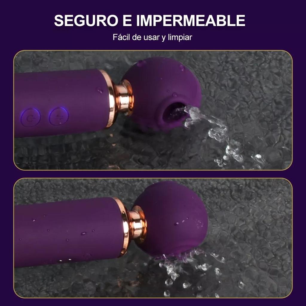 Rechargeable Thrusting Vibrators Powerful Av Magic Wand 3in1 Beating Clitoris G Spot Stimulator Sex Toys Clit Sucker for Women