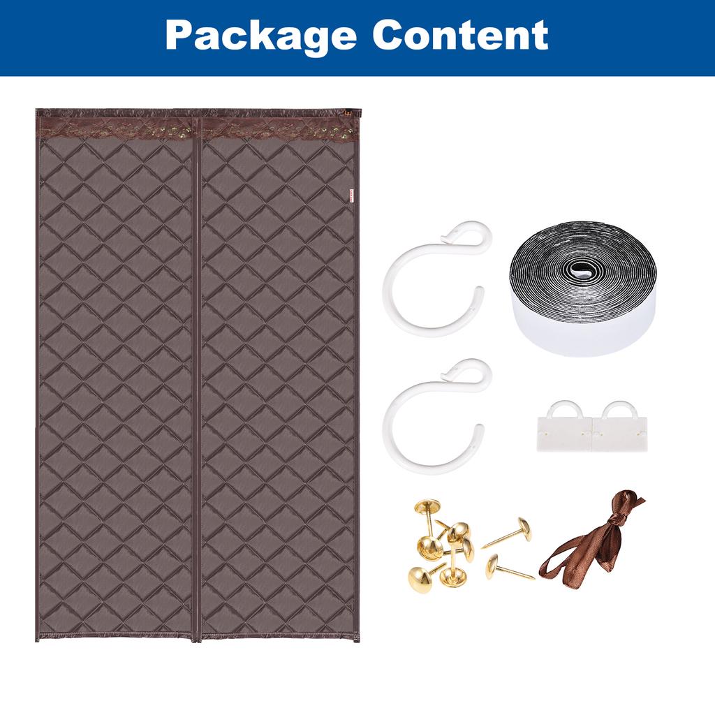 Magnetic Thermal Insulated Door Curtain for Winter Waterproof Door Screen Oxford Cloth Thicken Cotton Door Cover Door Insulation