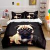 Cute Pug Print Bedding Set Sports Enthusiast 1 Duvet Cover 1/2 Pillowcases Adult and Children Bedding Set Luxury Gift