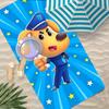 S-Sicherheitssheriff Labrador Handtuch Polyester Strandhandtuch Schnelltrocknend Sandfrei Badetuch für Sommer Pool Reise Urlaub