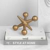 Artesanato em Resina Modelo Molecular Dourado Geométrico Ornamento Tridimensional Triangular Abstrato Emendado Decoração de Casa