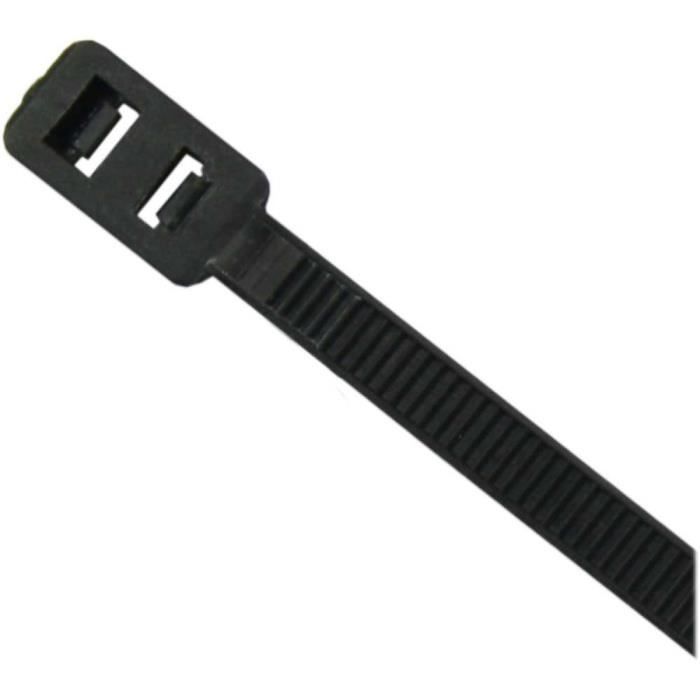 Attache-câble InLine® avec Doppelkopf, Longueur 300mm, Breite 4,8mm, noir, 100 pièces