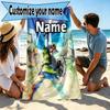 Custom Name Personalized Video games Print Beach Towel, for Trip Camping Beach Party Home Decor, Birthday Gift for Family & Friends