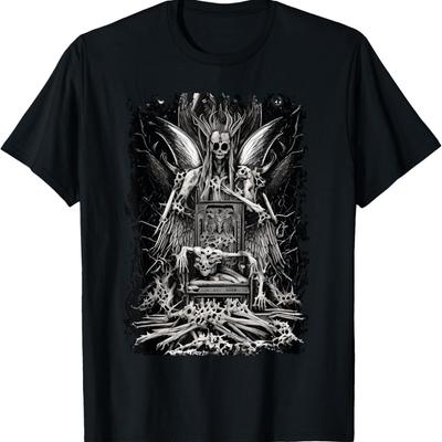 Goth Aesthetic Grunge Occult Emo Satanic Devil's Throne T-Shirt