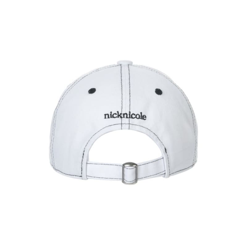 NICK&NICOLE NN DOTCOM SIGNATURE BALL cap_STITCH White
