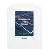 YONEX 253Ts039U White Unisex Coat Line Graphic Short Sleeve T-Shirt