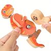 Fun and Interactive Wooden Dinosaur Building Blocks Toy,Detachable DIY Building Blocks for Ages 6/12, Multiplayer Play, Hand-Eye Coordination Skills