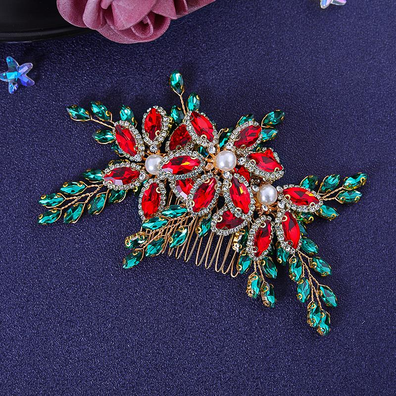 Luxus Kristall Handgefertigt Haarkamm Perle Stirnband Tiara Für Frauen Abschlussball Party Braut Hochzeit Haarschmuck Schmuck Kamm Tiara