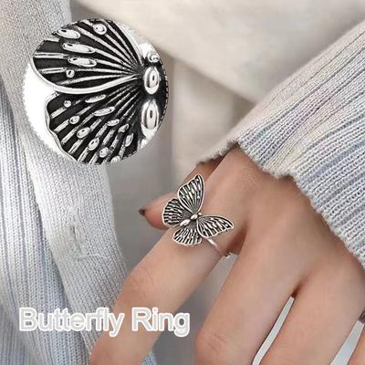 Open  Butterfly Ring Women'S Fashion Women'S Ring Vintage Ring  Ring