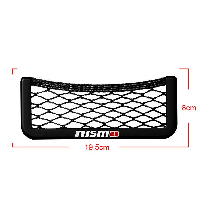 New Car Net Bag Phone Holder Organizer Car Seat Side Back Storage Bag For Nissan Nismo Teana Skyline Juke X-trail Almera Qashqai