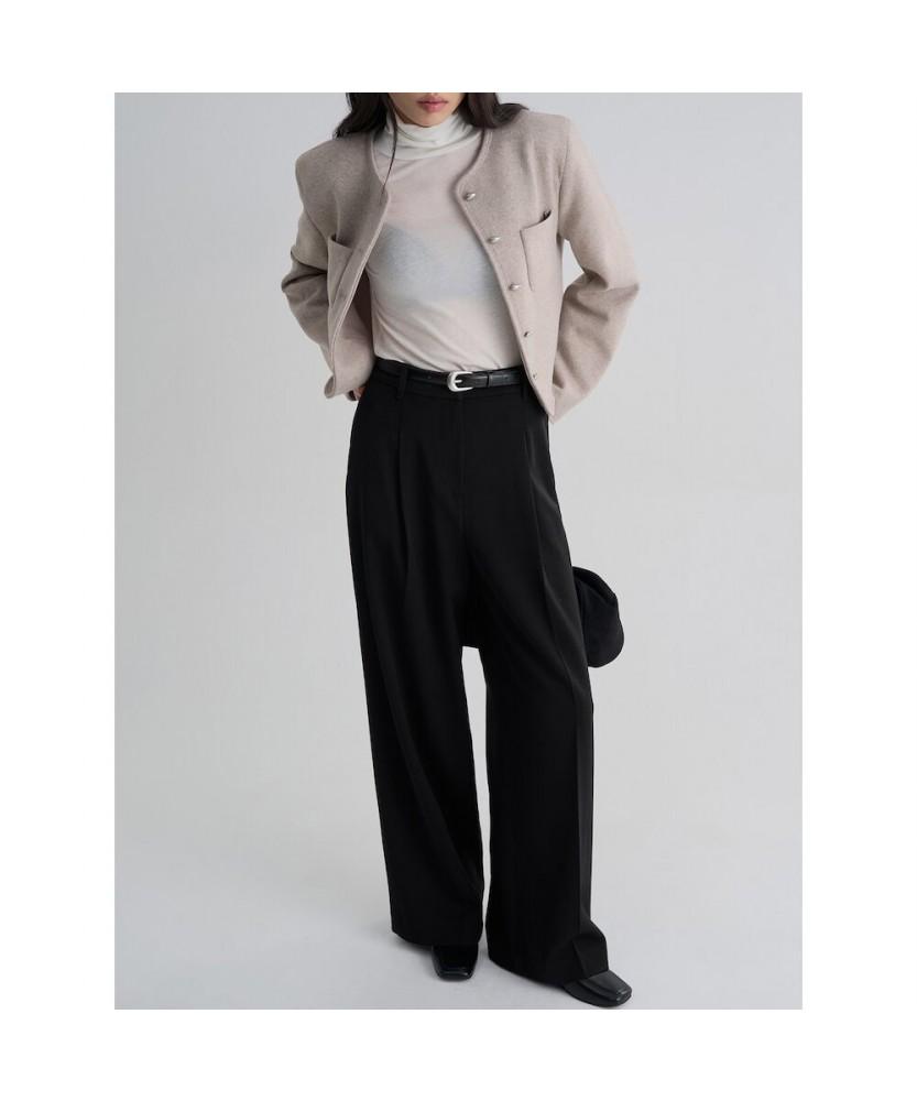 8SECONDS January Daily Wide Slacks Black