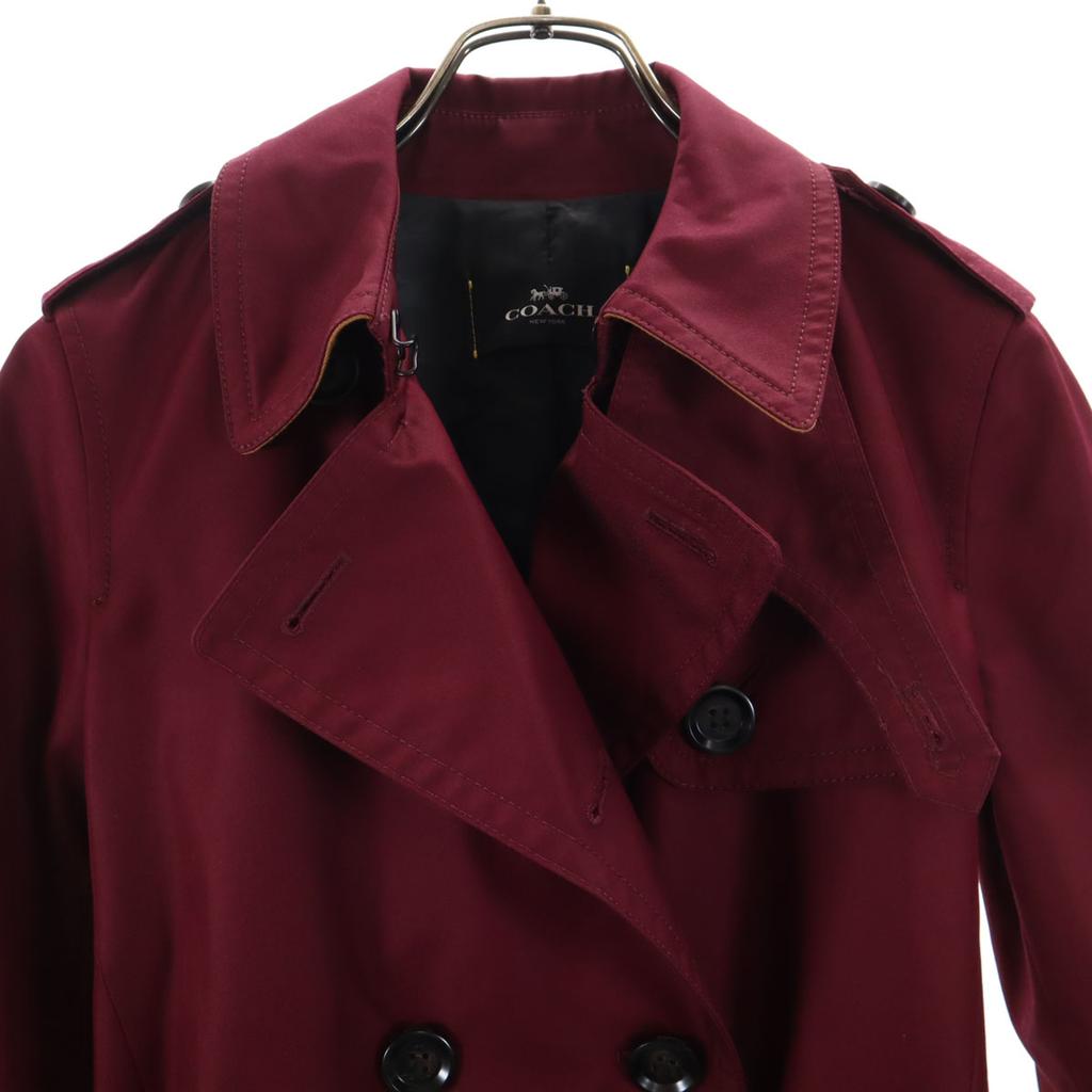 COACH trench coat XS Burgundy With cover Women Used
