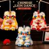 Glowing Soft Lion Dance Lantern Lion Dance Hand-held Chinese New Year Lantern DIY Fluffy Pipe Cleaner Craft Kit Kids Gift