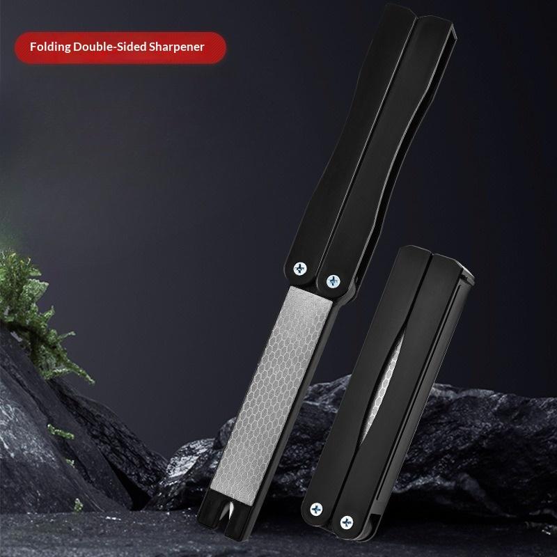 External Folding Sharpening Tool Sharpener Double-sided Coarse and Fine Sharpening Stone Diamond Sand Grinder Fish Hook Grinder