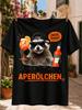 Funny Cool Raccoon Graphic Hallochen Aperolchen Cheers Freunde Gerunisex Slogan Print Tee Cute Aperol  Unisex All Tshirt