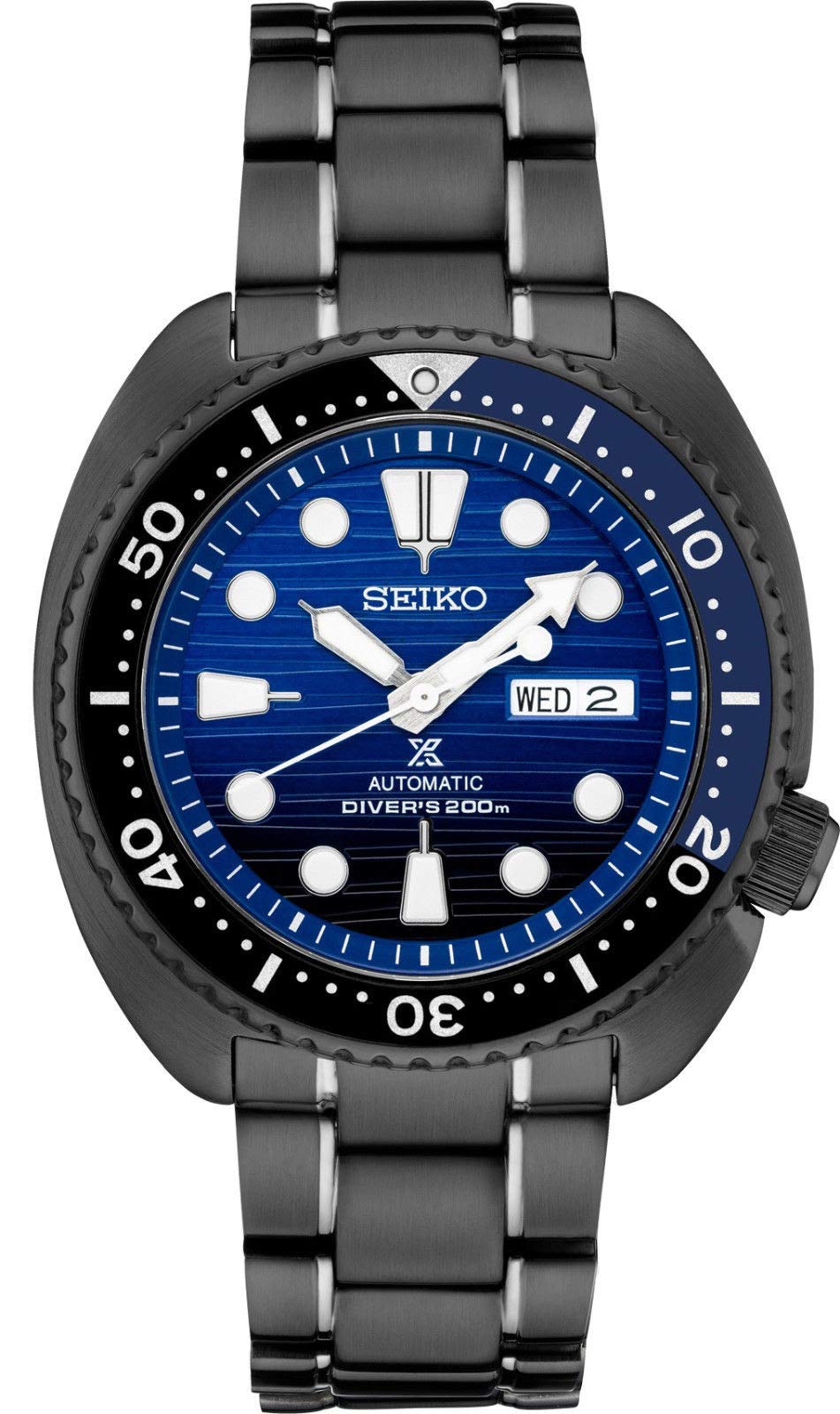 

Seiko Prospex SRPD11 Special Edition Black Steel Automatic Watch Ion-Plated Diver s синій