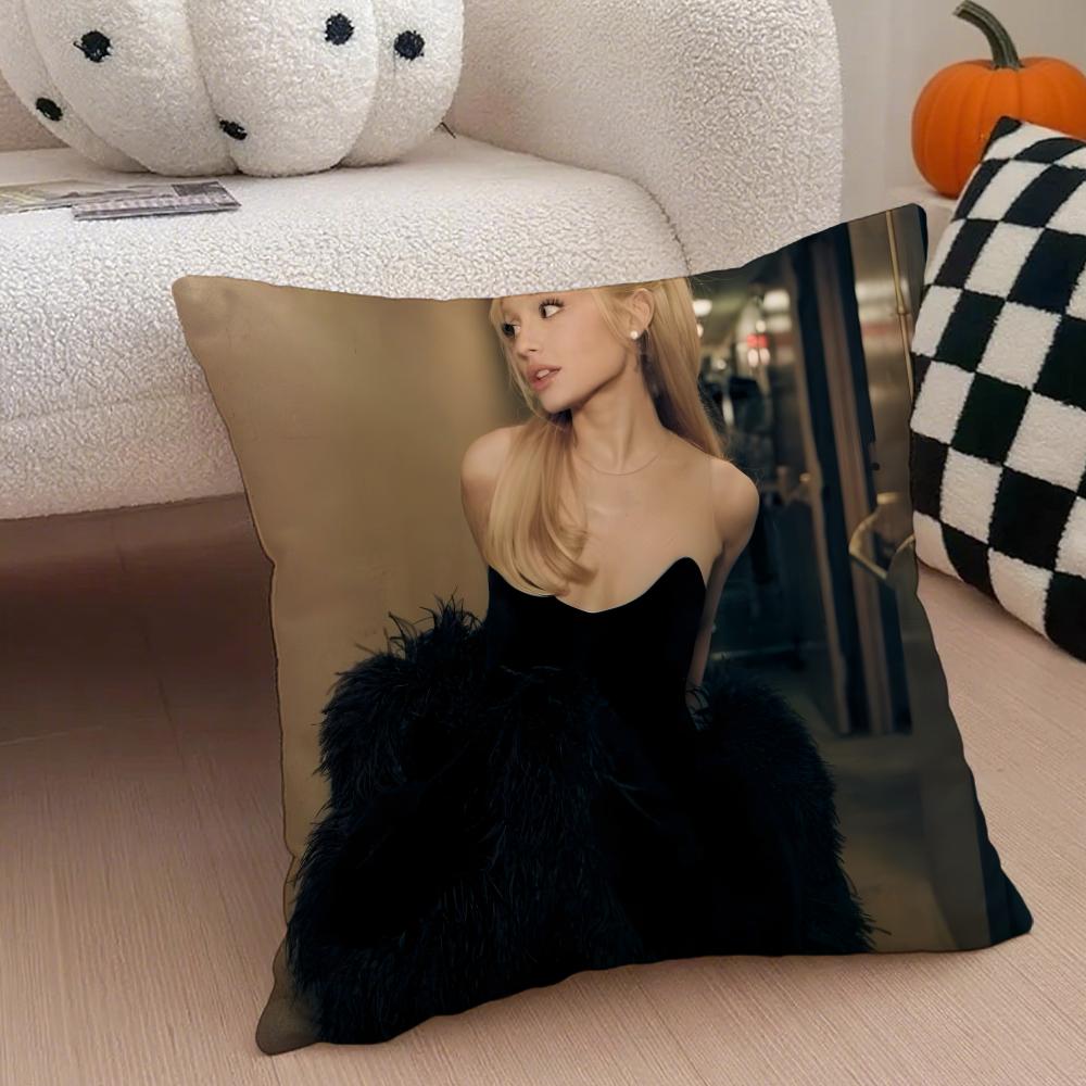 Capa de Almofada Ariana Grande Fronha de Linho Almofada Macia Respirável Protetora Decoração de Sala de Estar