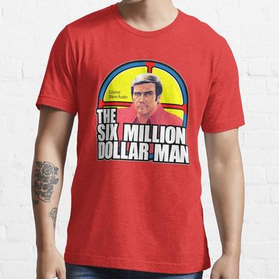 Unisex Cotton T-Shirt Six Million Dollar Man Colonel Steve Austin Lee Majors Unisex T-Shirt