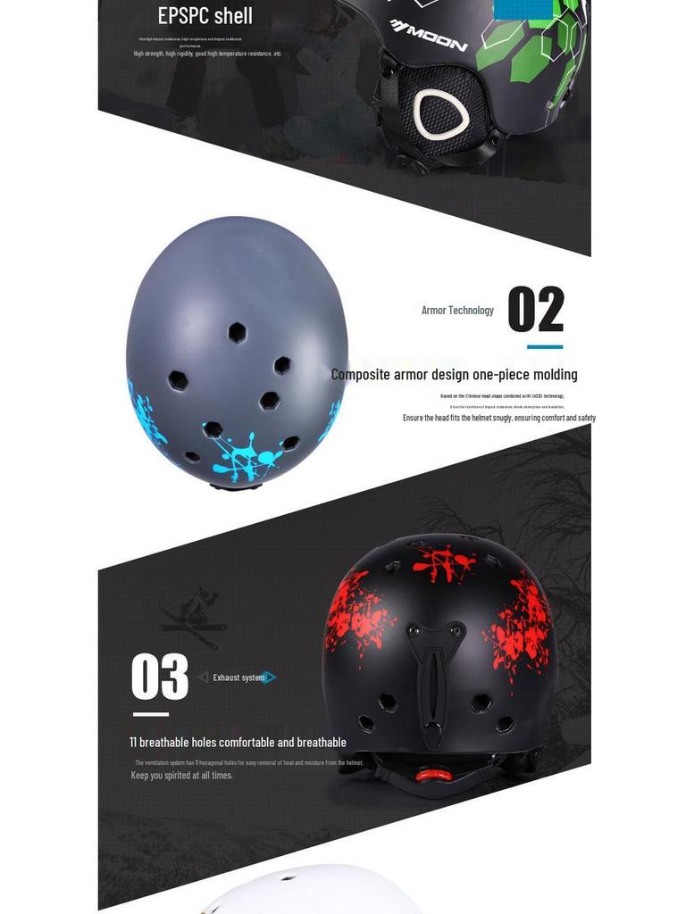 MOON Snow Ski Helmet: Winter Sports Safety Head Protection