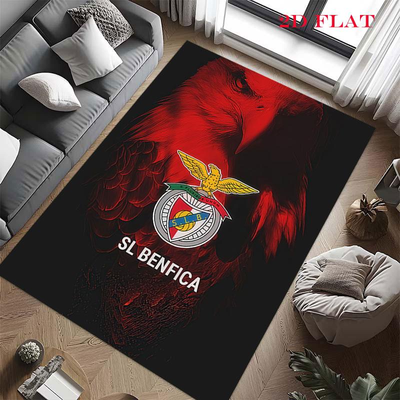 S.L. Tappeto Tappeto Poster Benfica per Soggiorno Camera da Letto Casa Decorazione Divano, Tappetino Antiscivolo per Giochi Bambini