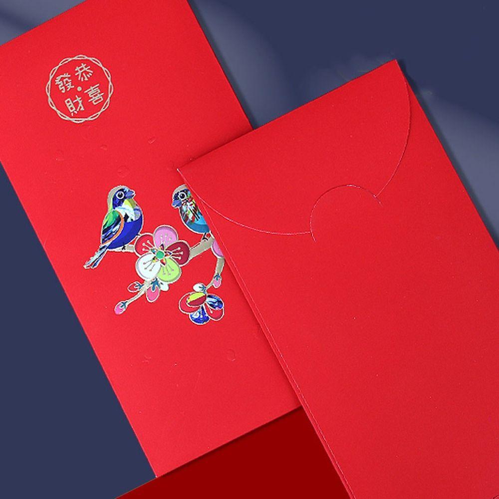 6PCS Vintage Luck Money Envelopes Chinese Style Money Pocket New Year Red Envelope  Chinese New Year