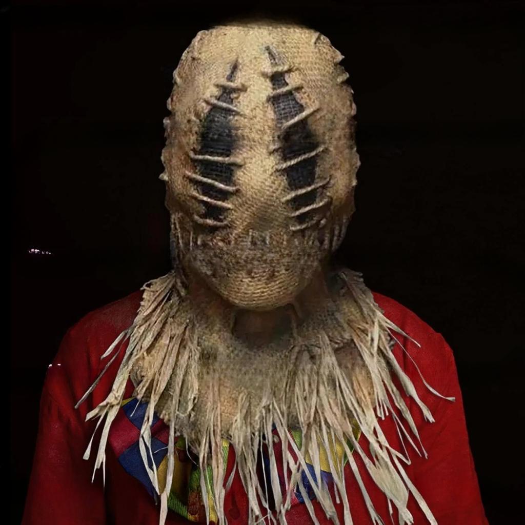 Neue Halloween Horror Vogelscheuchenmaske Unabhängige Station Beliebte Vogelscheuchenmaske Komplettes Set